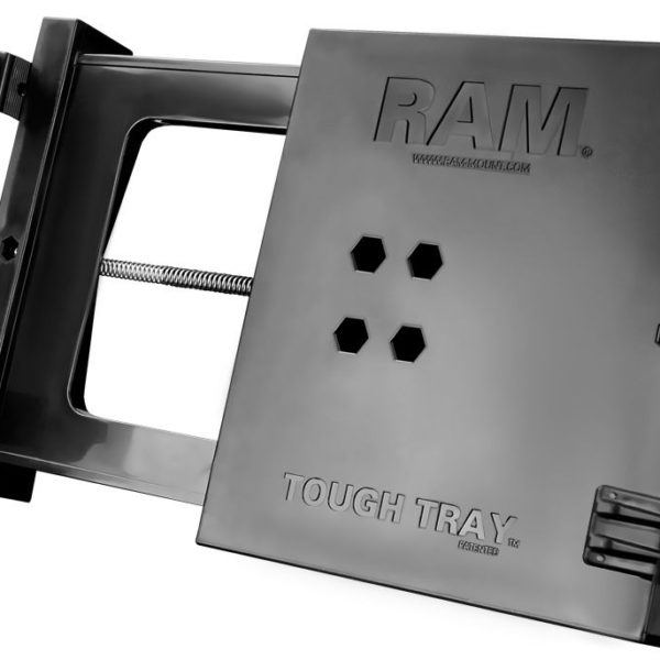 RAM Universal No-Drill Car/Truck Seat Track Mount for Larger Laptops 10″-16″